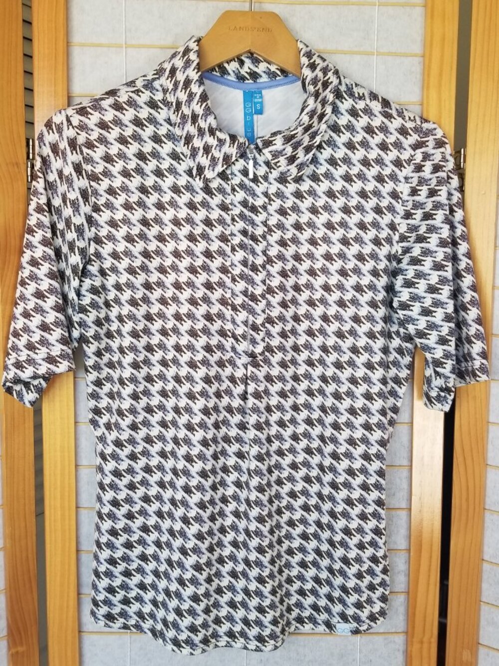 GG Blue Golf Polo Shirt Size Small Half Zip Tennis Pickleball